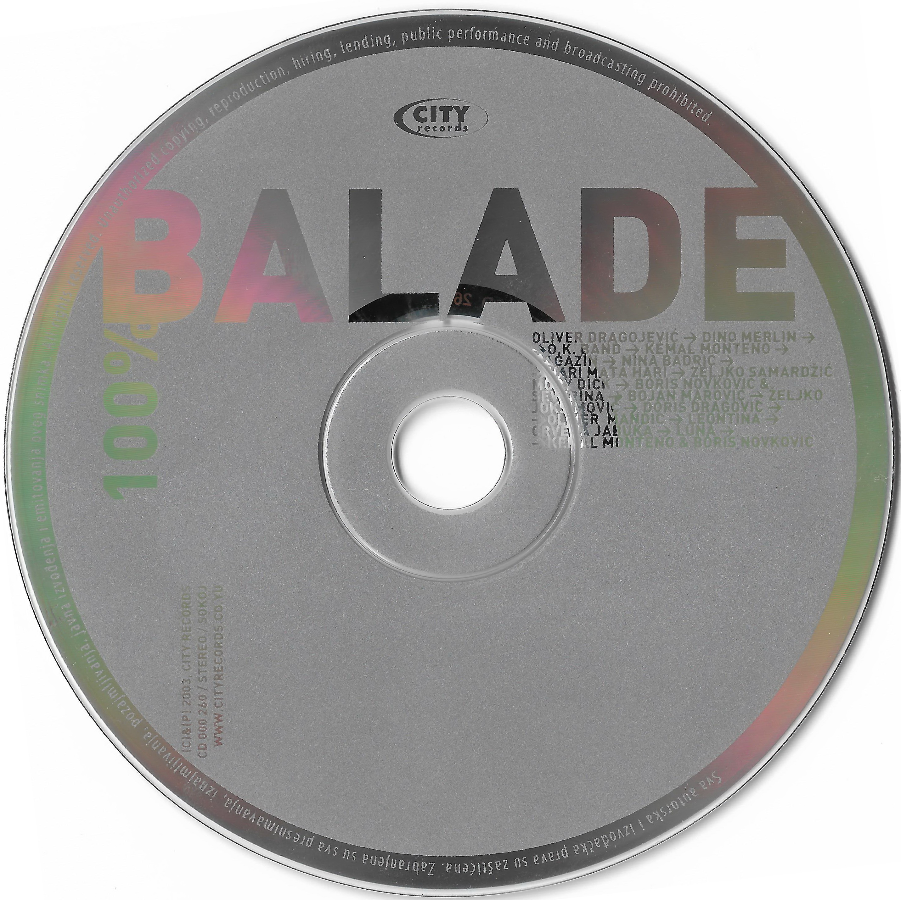 100 Balade 2003 CD