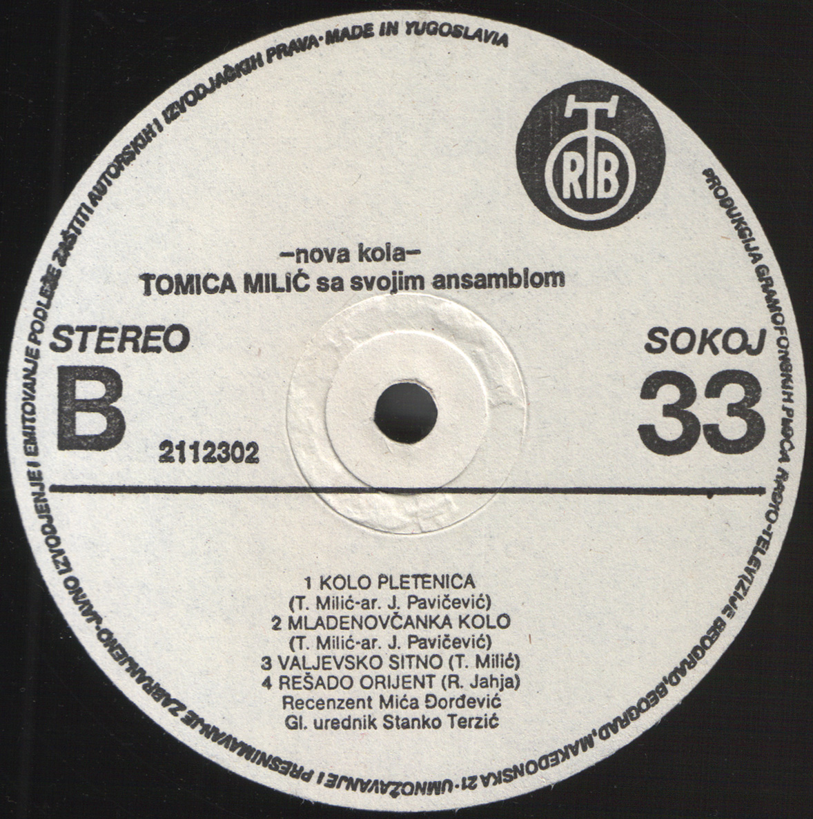 Tomica Miljic 1983 B