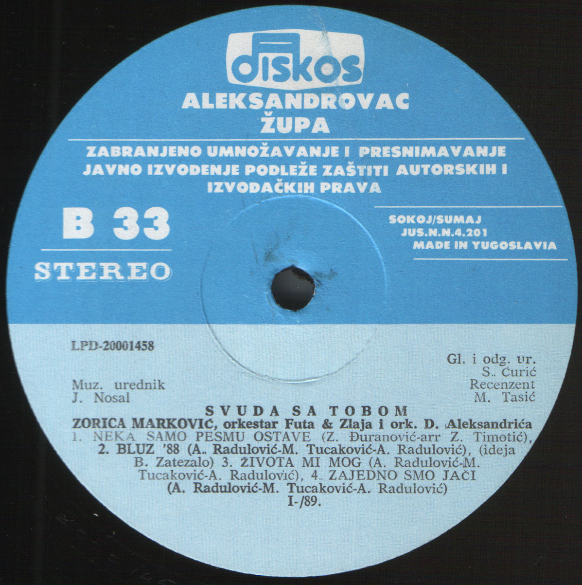 Zorica Markovic 1989 B