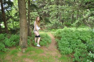 College Teen Peeing In The Woods & Friends Candids-76x8rfim0l.jpg